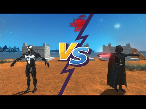 DARTH VADER FIGHT VENOM WHO WILL WIN - Animal Revolt Battle Simulator