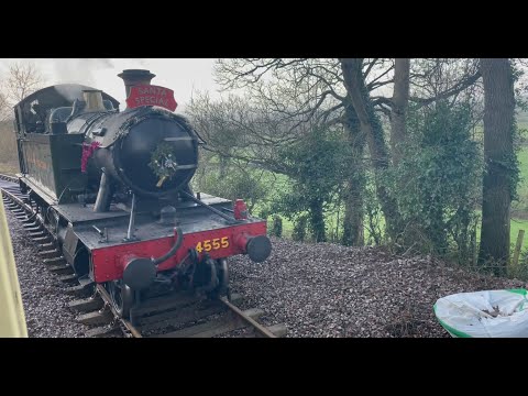 Small Prairie 2-6-2T GWR 4500 Class No. 4555. Steam Locomotive. East Somerset Railway. Cranmore