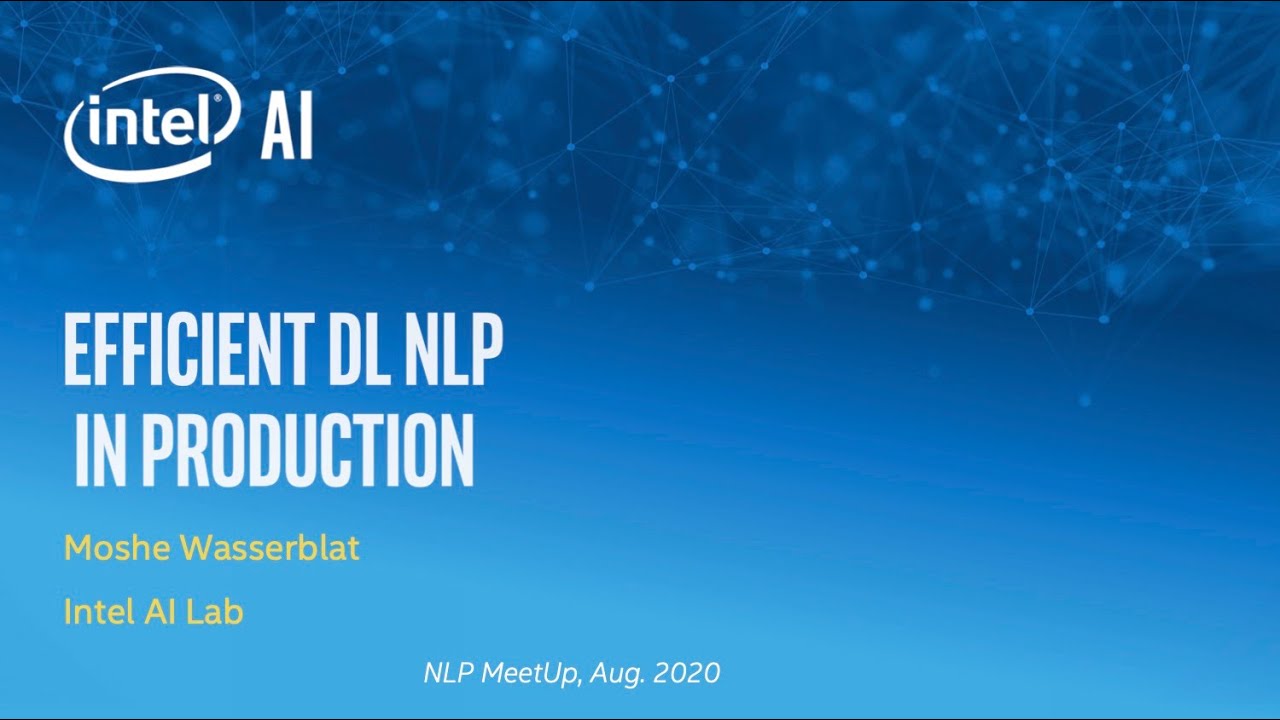Simple and Efficient Deep Learning for Natural Language Processing, with Moshe Wasserblat, Intel AI