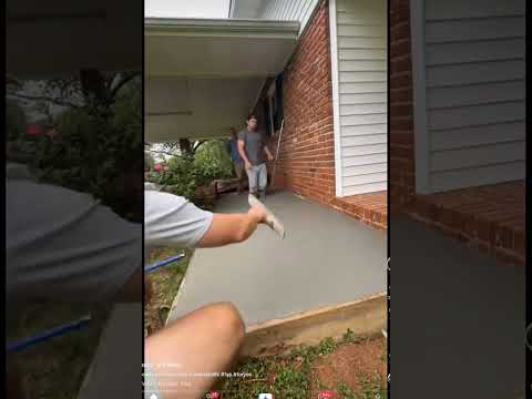 Concrete Catastrophe (poured Concrete directly on grass) FIBER-GRASS REINFORCEMENT