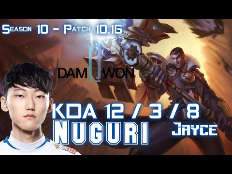 DWG Nuguri JAYCE vs RENEKTON Top - Patch 10.16 KR Ranked