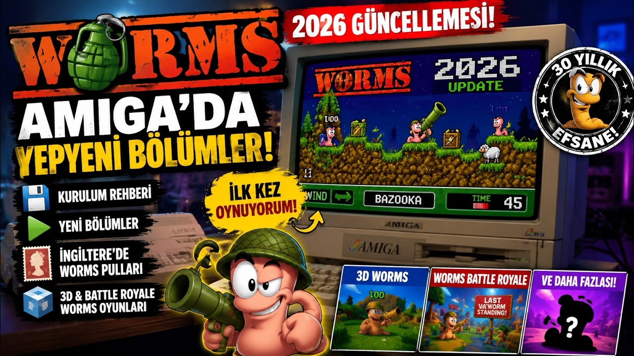 Bu Oyun Tam 30 Yıl Sonra Güncellendi! Worms DC Amiga 2026