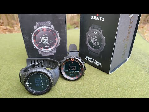 Quite possibly the BEST outdoor watch! Suunto Core Stealth and Red/Black. A close look.