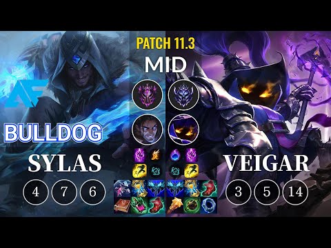AF.A BuLLDoG Sylas vs Veigar Mid - KR Patch 11.3