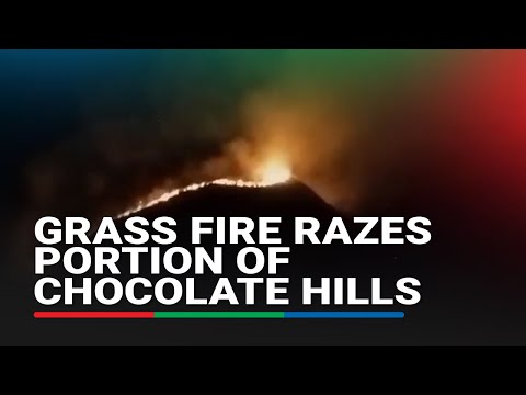 Grass fire razes portion of Chocolate Hills