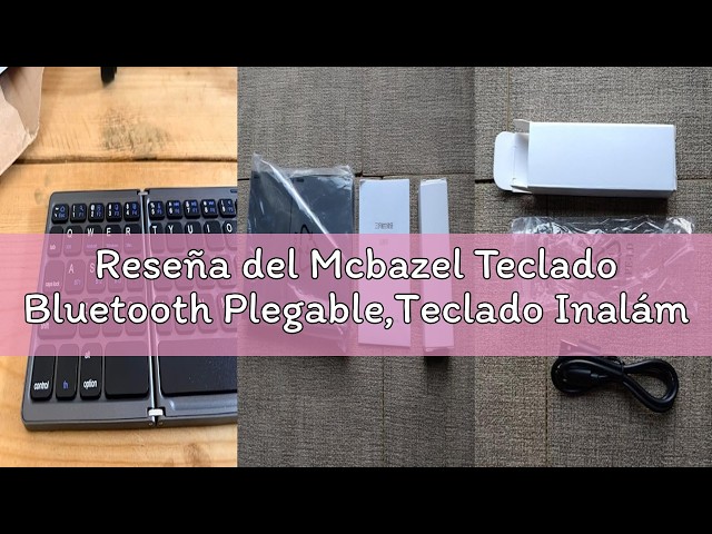 Vídeo relacionado con Mcbazel Teclado Bluetooth Plegable,Teclado Inalámbrico Portátil Ultra Delgado con Teclado Numérico, Compatible con Mac, iOS, Android, Windows