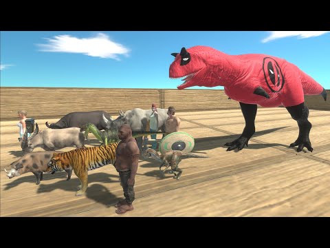 Escape from DEADPOOL CARNOTAURUS - Animal Revolt Battle Simulator
