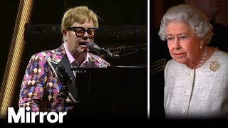 Sir Elton John pays tribute to The Queen onstage