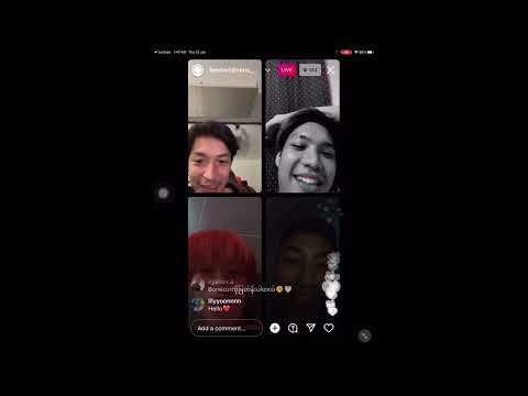 Late night instagram live with William Tun, bon bon, Jaz and Zig #myanmar #artist