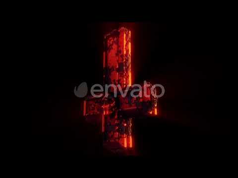 Corrosive Satan Cross Vj Loop | Motion Graphics - Videohive template