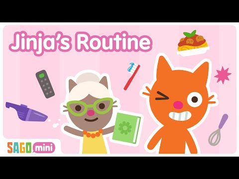 Jinja the Cat’s Daily Routine 🐾 | Fun & Healthy Habits for Kids | Sago Mini