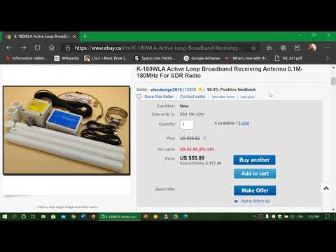 K 180WLA Active loop VHF up to 180 MHz antenna purchased April 13th 2020