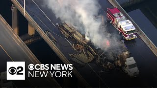 Semi-truck fire on NJ Turnpike snarling traffic