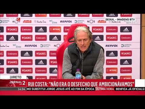 Duas declarações e um abraço: o adeus de Jorge Jesus ao Benfica