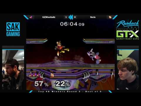Runback 2017 Top 48 WR3 - G2|Westballz (Falco) vs Nerin (Fox)