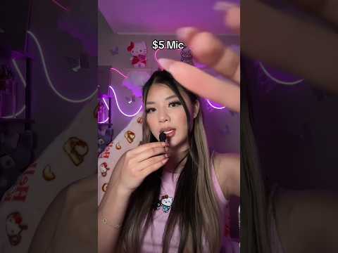 $5 Mic VS $100 Mic 🎤 #asmr #shorts