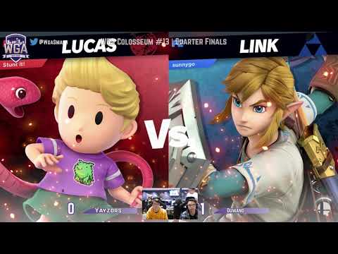 Yayzors (Lucas) vs. Duwang (Link, Mario) -  WGA Colosseum #13 - Winners Quarters