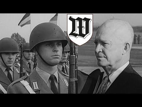 Militärische Ehren der Bundeswehr für Eisenhower (1959) Wachbataillon BMVg + Musikkorps Bundeswehr