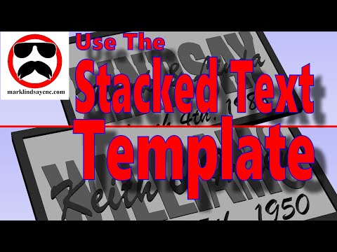 , title : 'Stacked Text - Part 2 - Using the Stacked Text Template in Cut2D, VCarve, and Aspire'