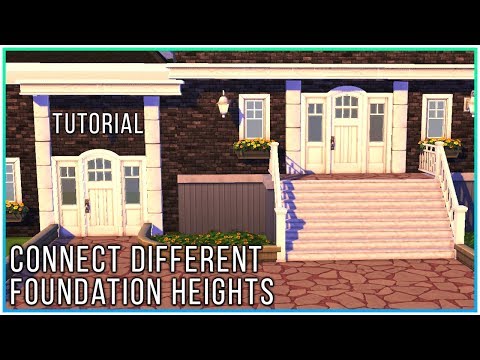 Part of a video titled Sims 4 Tutorial - Connecting rooms w/ different foundation heights