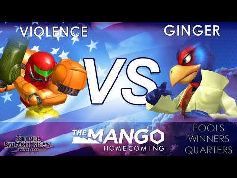 Mango Homecoming - Violence (Samus) VS Balance | Ginger (Falco) - SSBM - Pools - Winners Quarters