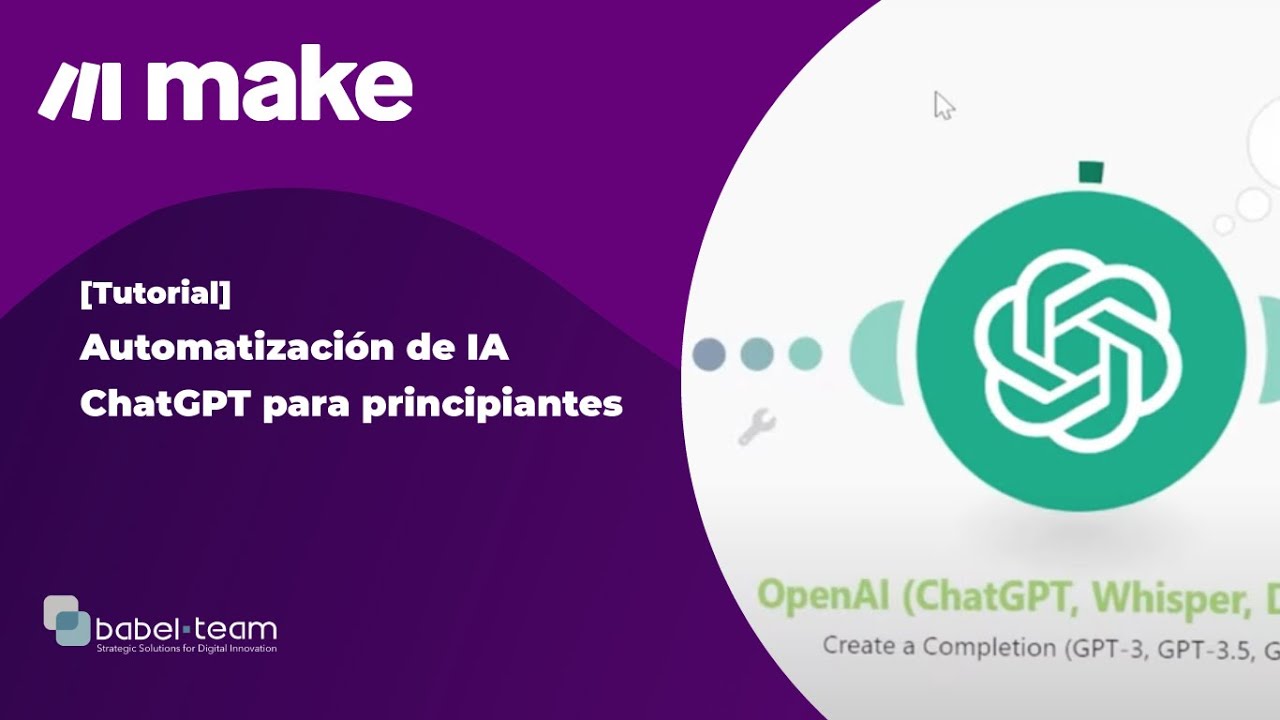[Tutorial Make] Automatización de IA ChatGPT para principiantes 2024