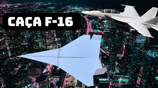 Avião de papel | Como fazer um Avião de Papel caça F16 de origami. 