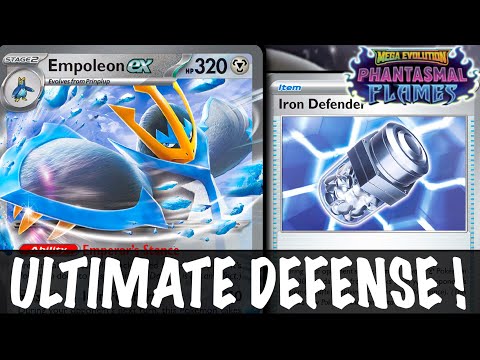 EMPOLEON ex : BEST Defense in the game! Reduce Damage Every Turn! PTCGL Gameplay (PHANTASMAL FLAMES)