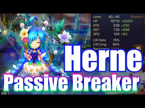 The Power Hyper Tanky Res100% Herne, she is powerful passive breaker this season【Summoners War RTA】