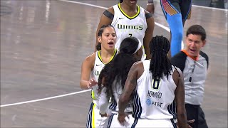 TECHNICAL On Arike Ogunbowale After BERATING Refs, HELD BACK By Team | Dallas Wings vs Atlanta Dream