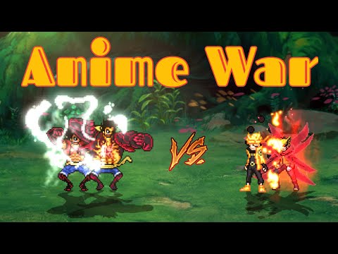 Luffy Snakeman V4 & Luffy Bounceman VS Naruto Ashura & Naruto Baryon Mode V1 in Jump Force Mugen