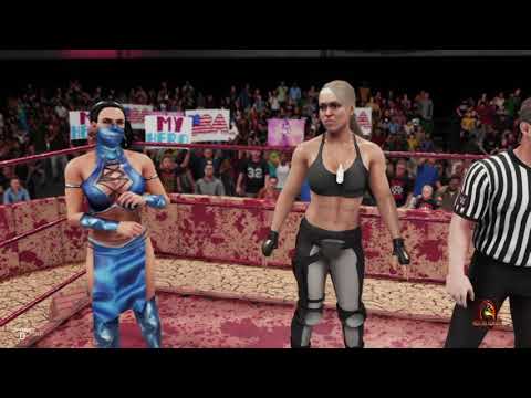 WWE 2K19 Kitana/Sonya Blade vs. Jennifer Lawrence/Chloe Moretz - Tornado Elimination Tag Match