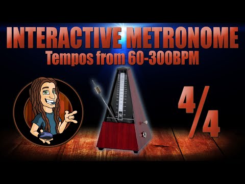 Interactive 4/4 Metronome from 60 to 300 BPM