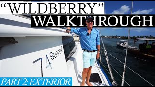 Catamaran For Sale | "Wildberry" Sunreef 74 Sail | Part 2 Exterior Walkthrough | Staley Weidman