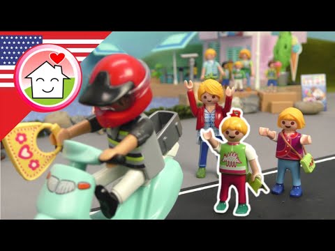 Playmobil English Fire and Ice – Story at the Ice Cream Parlor - The Hauser Family