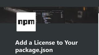 04 - Add a License to Your package.json - Managing Packages with npm - freeCodeCamp Tutorial