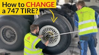 How to change an AIRPLANE TIRE in 15 MINUTES! Explained by CAPTAIN JOE