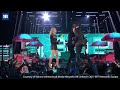Game of Throne's star Natalie Dormer presents an award with Paul Pogba at the 2017 MTV EMAs London