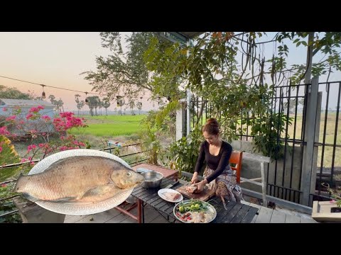 Big River Fish Cook Traditional Khmer Sour Fish Soup 🍲✨