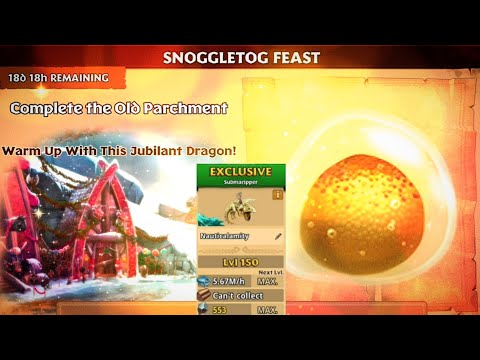 SNOGGLETOG FEAST NAUTICALAMITY Titan Mode Max Level 150 | Exclusive Submaripper | Rise Of Berk