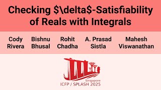 [OOPSLA'25] Checking $\delta$-Satisfiability of Reals with Integrals