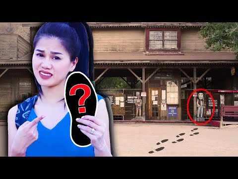 FOUND PROJECT ZORGO FOOTPRINTS & HIDDEN NOTE Exploring Old Abandoned Ghost Town in Real Life