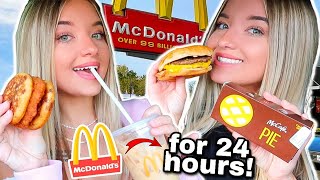 I Only Ate MCDONALD'S For 24 HOURS! 🍔🍟🥤*Fast Food Challenge*