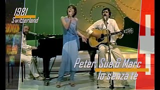 eurovision 1981 Switzerland 🇨🇭 Peter, Sue &amp; Marc - Io senza te ᴴᴰ