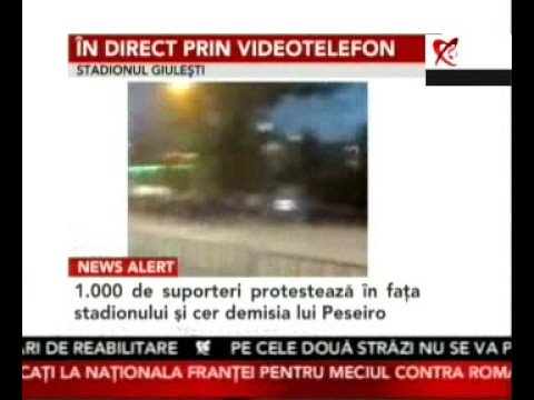 Suporterii rapidişti au aruncat cu pietre în forţele de ordi