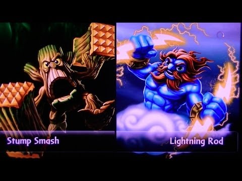 SKYLANDERS GIANTS STUMP SMASH VS LIGHTNING ROD