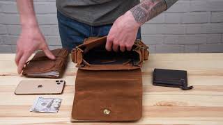 Сумка чоловіча 14159 із вінтажної шкіри Vintage коричнева