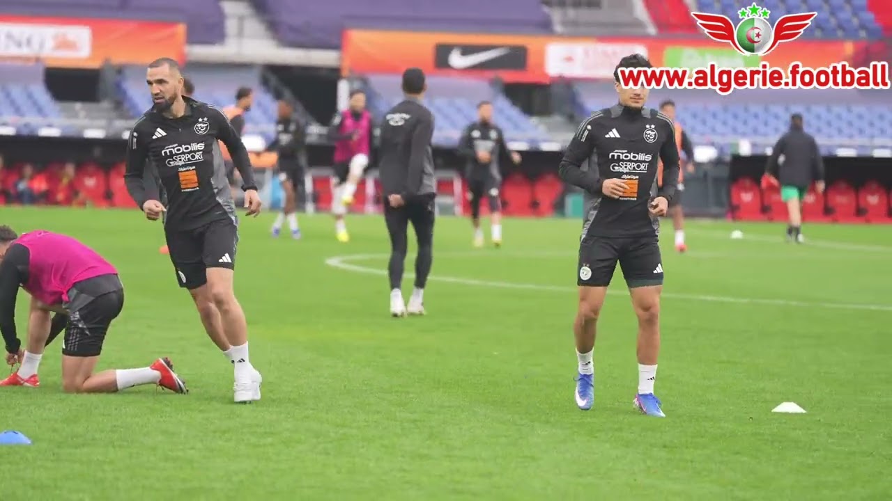 Equipe d'Algérie : L'entraînement des Verts à J-1 du match face aux Pays-Bas - Vidéo