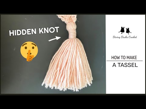 HIDDEN Knot YARN Tassel!! EASY Tutorial