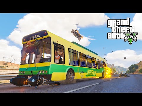 GTA 5 BRUTAL BUS CRASHES COMPILATION - IMPACT COMPILATION PART 2 - DESTRUCTION
